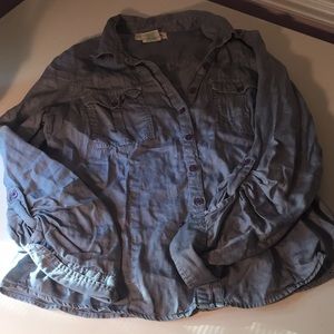 Staring at Stars Grey 100% cotton blouse